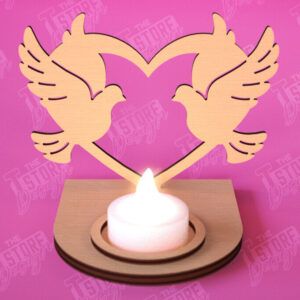 Intra απο ξύλο plywood 3mm-4mm πάχος – Κηροπήγιο Αγίου Βαλεντίνου | Κηροπήγιο Δίασταση  20x20 cm INTRAFABR-112523366