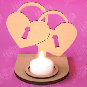 Intra απο ξύλο plywood 3mm-4mm πάχος – Κηροπήγιο Αγίου Βαλεντίνου | Κηροπήγιο Δίασταση  20x20 cm INTRAFABR-112523371