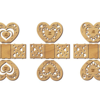 Intra απο ξύλο plywood 3mm-4mm πάχος – ΣΕΤ καρδιών κεριών Valentines Δίασταση  20x20 cm INTRAFABR-58019048 - Image 7