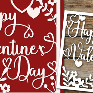 Intra απο ξύλο plywood 3mm-4mm πάχος – Κάρτα Αγίου Βαλεντίνου, Ευτυχισμένη Ημέρα του Αγίου Βαλεντίνου Δίασταση  20x20 cm INTRAFABR-120038776