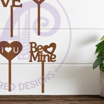 Intra απο ξύλο plywood 3mm-4mm πάχος – Valentines Cupcake Toppers 6 σχεδίων Δίασταση  20x20 cm INTRAFABR-86876342 - Image 2