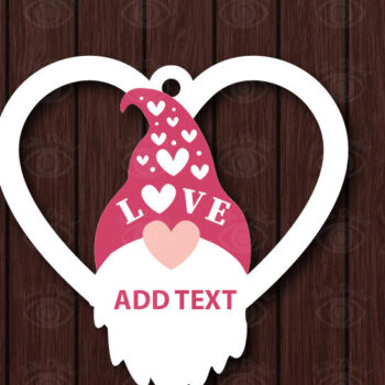 Intra απο ξύλο plywood 3mm-4mm πάχος – Πακέτο με χαριτωμένα σκουλαρίκια Gnome του Αγίου Βαλεντίνου Δίασταση  5x5 cm INTRAFABR-51332593 - Image 6