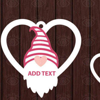 Intra απο ξύλο plywood 3mm-4mm πάχος – Πακέτο με χαριτωμένα σκουλαρίκια Gnome του Αγίου Βαλεντίνου Δίασταση  5x5 cm INTRAFABR-51332593 - Image 7