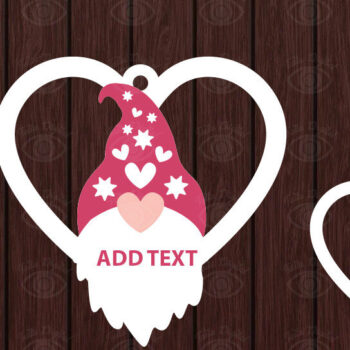 Intra απο ξύλο plywood 3mm-4mm πάχος – Πακέτο με χαριτωμένα σκουλαρίκια Gnome του Αγίου Βαλεντίνου Δίασταση  5x5 cm INTRAFABR-51332593 - Image 8