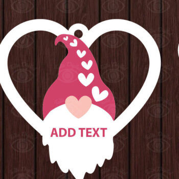 Intra απο ξύλο plywood 3mm-4mm πάχος – Πακέτο με χαριτωμένα σκουλαρίκια Gnome του Αγίου Βαλεντίνου Δίασταση  5x5 cm INTRAFABR-51332593 - Image 9