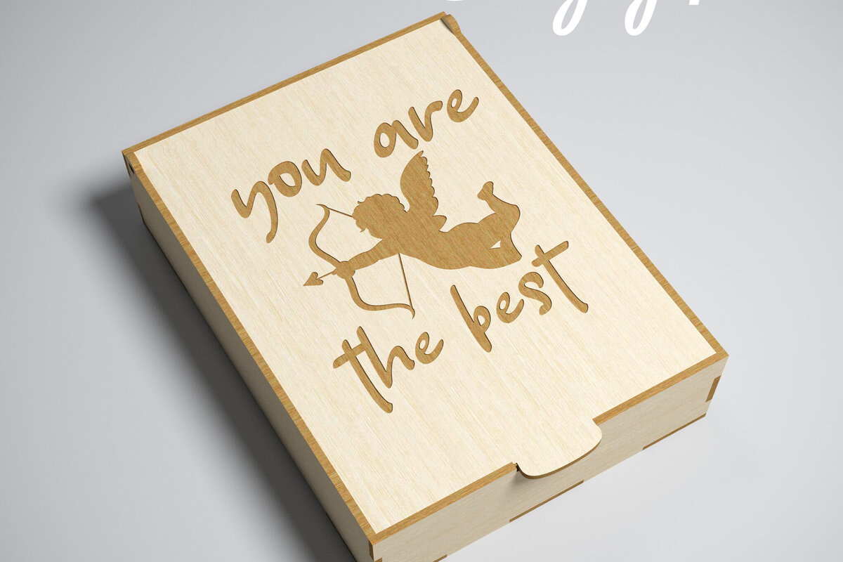 Intra απο ξύλο plywood 3mm-4mm πάχος – Ημέρα του Αγίου Βαλεντίνου. 3D κουτί δώρου. Μπομπονιέρα Δίασταση  20x20 cm INTRAFABR-83086002