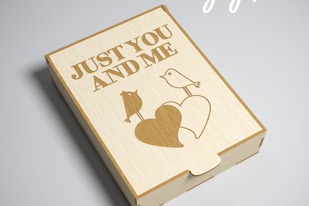 Intra απο ξύλο plywood 3mm-4mm πάχος – Ημέρα του Αγίου Βαλεντίνου. 3D κουτί δώρου. Μπομπονιέρα Δίασταση  20x20 cm INTRAFABR-83080794