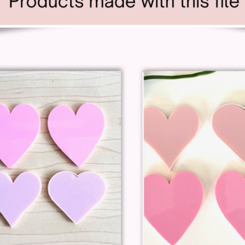 Intra απο ξύλο plywood 3mm-4mm πάχος – Ημέρα του Αγίου Βαλεντίνου 4 X Pink Hearts PNG Δίασταση  20x20 cm INTRAFABR-108996528 - Image 4