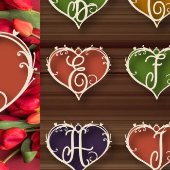 Intra απο ξύλο plywood 3mm-4mm πάχος – Ημέρα του Αγίου Βαλεντίνου a-Z Name Files Δίασταση  20x20 cm INTRAFABR-110926979 - Image 2