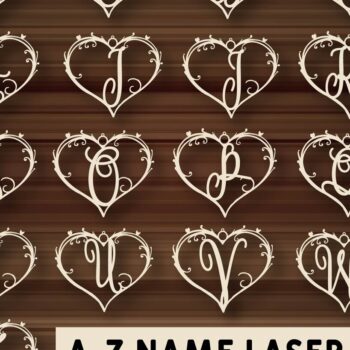 Intra απο ξύλο plywood 3mm-4mm πάχος – Ημέρα του Αγίου Βαλεντίνου a-Z Name Files Δίασταση  20x20 cm INTRAFABR-110926979 - Image 3