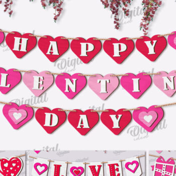 Intra απο ξύλο plywood 3mm-4mm πάχος – Πακέτο κοπής με λέιζερ πανό για την ημέρα του Αγίου Βαλεντίνου Δίασταση  20x20 cm INTRAFABR-113765854 - Image 1