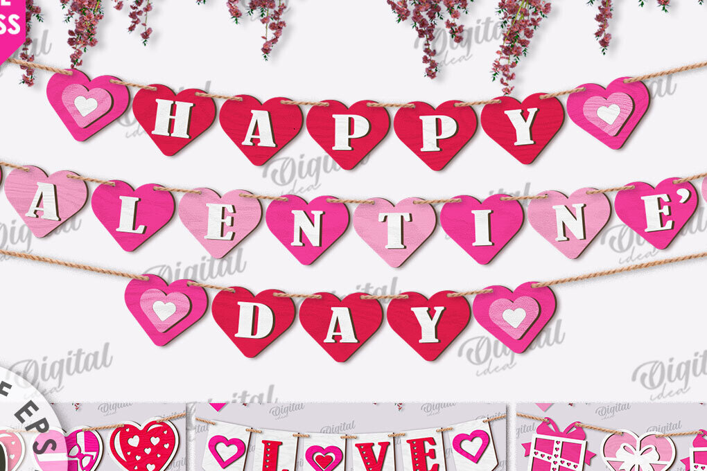 Intra απο ξύλο plywood 3mm-4mm πάχος – Πακέτο κοπής με λέιζερ πανό για την ημέρα του Αγίου Βαλεντίνου Δίασταση  20x20 cm INTRAFABR-113765854