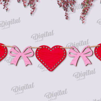 Intra απο ξύλο plywood 3mm-4mm πάχος – Πακέτο κοπής με λέιζερ πανό για την ημέρα του Αγίου Βαλεντίνου Δίασταση  20x20 cm INTRAFABR-113765854 - Image 6