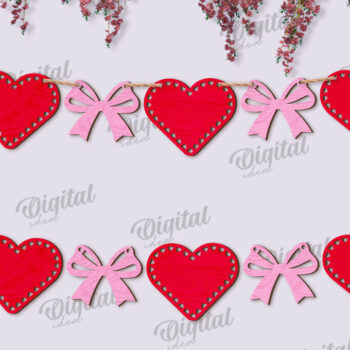 Intra απο ξύλο plywood 3mm-4mm πάχος – Πακέτο κοπής με λέιζερ πανό για την ημέρα του Αγίου Βαλεντίνου Δίασταση  20x20 cm INTRAFABR-113765854 - Image 7