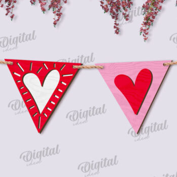 Intra απο ξύλο plywood 3mm-4mm πάχος – Πακέτο κοπής με λέιζερ πανό για την ημέρα του Αγίου Βαλεντίνου Δίασταση  20x20 cm INTRAFABR-113765854 - Image 9