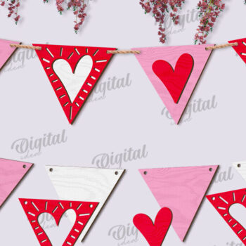 Intra απο ξύλο plywood 3mm-4mm πάχος – Πακέτο κοπής με λέιζερ πανό για την ημέρα του Αγίου Βαλεντίνου Δίασταση  20x20 cm INTRAFABR-113765854 - Image 10