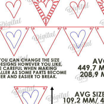 Intra απο ξύλο plywood 3mm-4mm πάχος – Πακέτο κοπής με λέιζερ πανό για την ημέρα του Αγίου Βαλεντίνου Δίασταση  20x20 cm INTRAFABR-113765854 - Image 11