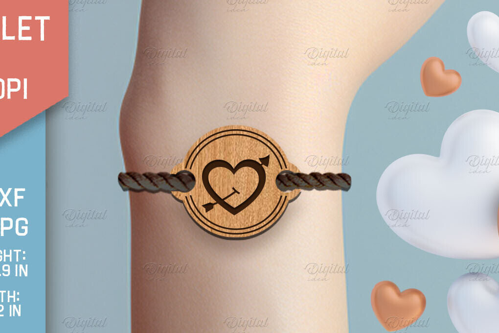 Intra απο ξύλο plywood 3mm-4mm πάχος – Βραχιόλι του Αγίου Βαλεντίνου με Δίασταση  20x20 cm INTRAFABR-85705717