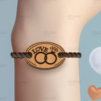 Intra απο ξύλο plywood 3mm-4mm πάχος – Βραχιόλι του Αγίου Βαλεντίνου με Δίασταση  20x20 cm INTRAFABR-85705840 - Image 1