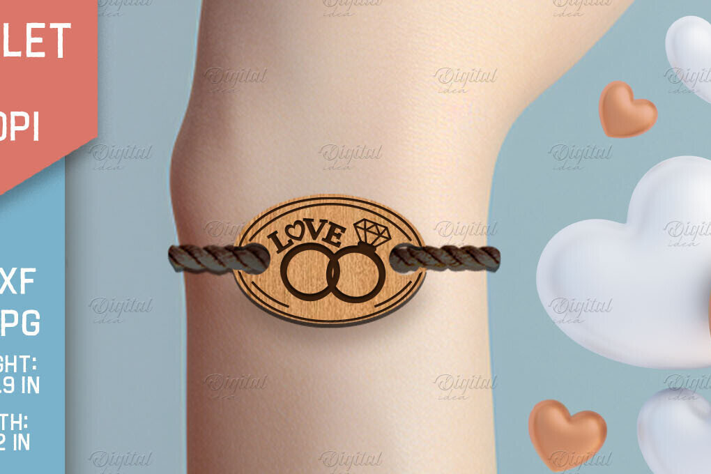 Intra απο ξύλο plywood 3mm-4mm πάχος – Βραχιόλι του Αγίου Βαλεντίνου με Δίασταση  20x20 cm INTRAFABR-85705840