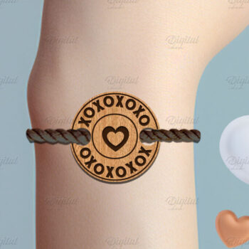 Intra απο ξύλο plywood 3mm-4mm πάχος – Βραχιόλι του Αγίου Βαλεντίνου με Δίασταση  20x20 cm INTRAFABR-85705636 - Image 1