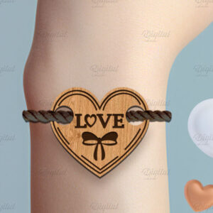 Intra απο ξύλο plywood 3mm-4mm πάχος – Βραχιόλι του Αγίου Βαλεντίνου με Δίασταση  20x20 cm INTRAFABR-85705657