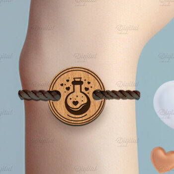 Intra απο ξύλο plywood 3mm-4mm πάχος – Βραχιόλι του Αγίου Βαλεντίνου με Δίασταση  20x20 cm INTRAFABR-85705690 - Image 1