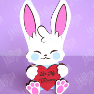 Intra απο ξύλο plywood 3mm-4mm πάχος – Λαγουδάκι του Αγίου Βαλεντίνου | Ρομαντικό δώρο Δίασταση  20x20 cm INTRAFABR-113528532