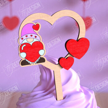 Intra απο ξύλο plywood 3mm-4mm πάχος – Πακέτο Cake Toppers Day του Αγίου Βαλεντίνου |CNC Δίασταση  20x20 cm INTRAFABR-110269493 - Image 3