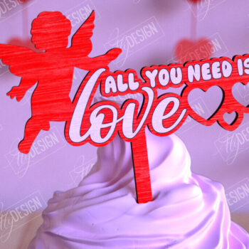 Intra απο ξύλο plywood 3mm-4mm πάχος – Πακέτο Cake Toppers Day του Αγίου Βαλεντίνου |CNC Δίασταση  20x20 cm INTRAFABR-110269493 - Image 8