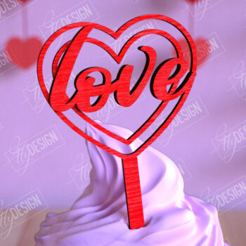 Intra απο ξύλο plywood 3mm-4mm πάχος – Πακέτο Cake Toppers Day του Αγίου Βαλεντίνου |CNC Δίασταση  20x20 cm INTRAFABR-110269493 - Image 9