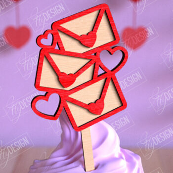 Intra απο ξύλο plywood 3mm-4mm πάχος – Πακέτο Cake Toppers Day του Αγίου Βαλεντίνου |CNC Δίασταση  20x20 cm INTRAFABR-110269493 - Image 10