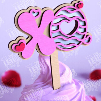 Intra απο ξύλο plywood 3mm-4mm πάχος – Πακέτο Cake Toppers Day του Αγίου Βαλεντίνου |CNC Δίασταση  20x20 cm INTRAFABR-110125636 - Image 3