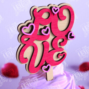 Intra απο ξύλο plywood 3mm-4mm πάχος – Πακέτο Cake Toppers Day του Αγίου Βαλεντίνου |CNC Δίασταση  20x20 cm INTRAFABR-110125636 - Image 6