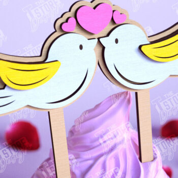 Intra απο ξύλο plywood 3mm-4mm πάχος – Πακέτο Cake Toppers Day του Αγίου Βαλεντίνου |CNC Δίασταση  20x20 cm INTRAFABR-110125636 - Image 10