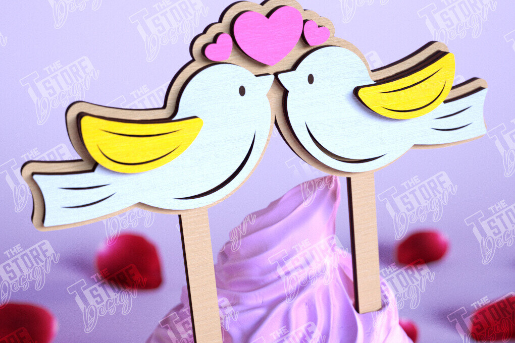 Intra απο ξύλο plywood 3mm-4mm πάχος – Τούρτα για την ημέρα του Αγίου Βαλεντίνου |Διακόσμηση τούρτας Δίασταση  20x20 cm INTRAFABR-110125052