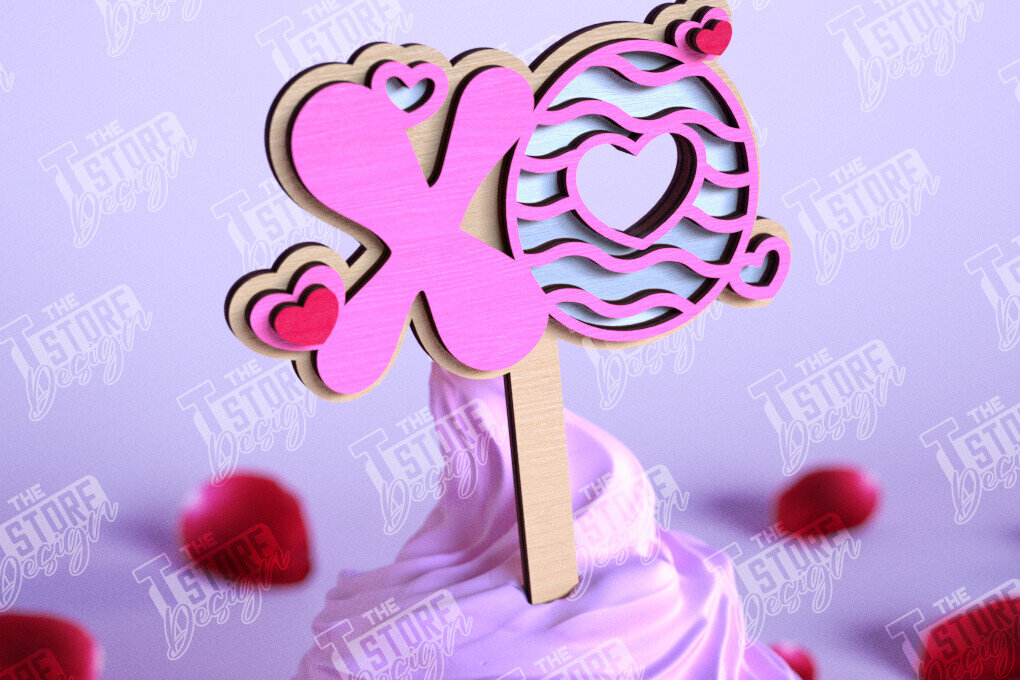 Intra απο ξύλο plywood 3mm-4mm πάχος – Τούρτα για την ημέρα του Αγίου Βαλεντίνου |Διακόσμηση τούρτας Δίασταση  20x20 cm INTRAFABR-110125075