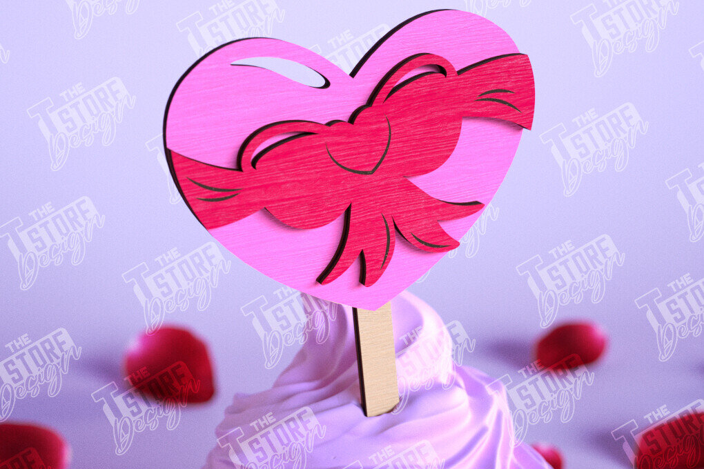 Intra απο ξύλο plywood 3mm-4mm πάχος – Τούρτα για την ημέρα του Αγίου Βαλεντίνου |Διακόσμηση τούρτας Δίασταση  20x20 cm INTRAFABR-110125082