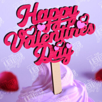 Intra απο ξύλο plywood 3mm-4mm πάχος – Τούρτα για την ημέρα του Αγίου Βαλεντίνου |Διακόσμηση τούρτας Δίασταση  20x20 cm INTRAFABR-110125031 - Image 1