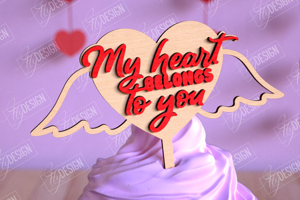 Intra απο ξύλο plywood 3mm-4mm πάχος – Τούρτες για την ημέρα του Αγίου Βαλεντίνου | Αρχείο CNC Δίασταση  20x20 cm INTRAFABR-110269097