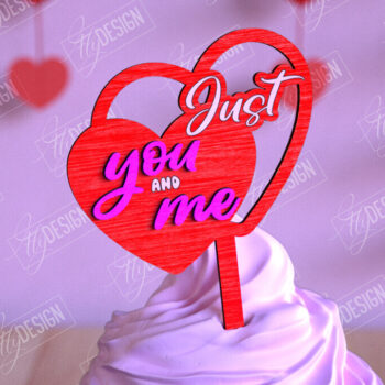 Intra απο ξύλο plywood 3mm-4mm πάχος – Τούρτες για την ημέρα του Αγίου Βαλεντίνου | Αρχείο CNC Δίασταση  20x20 cm INTRAFABR-110269151 - Image 1