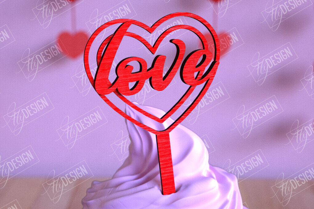 Intra απο ξύλο plywood 3mm-4mm πάχος – Τούρτες για την ημέρα του Αγίου Βαλεντίνου | Αρχείο CNC Δίασταση  20x20 cm INTRAFABR-110269030