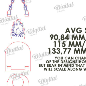 Intra απο ξύλο plywood 3mm-4mm πάχος – Κηροπήγιο για την Ημέρα του Αγίου Βαλεντίνου Δίασταση  20x20 cm INTRAFABR-113448986 - Image 3