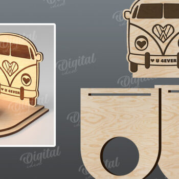 Intra απο ξύλο plywood 3mm-4mm πάχος – Κηροπήγιο για την Ημέρα του Αγίου Βαλεντίνου Δίασταση  20x20 cm INTRAFABR-113449019 - Image 2