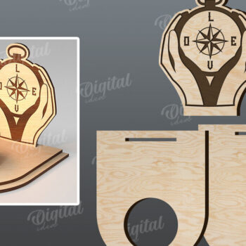 Intra απο ξύλο plywood 3mm-4mm πάχος – Κηροπήγιο για την Ημέρα του Αγίου Βαλεντίνου Δίασταση  20x20 cm INTRAFABR-113448816 - Image 2