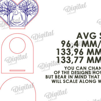 Intra απο ξύλο plywood 3mm-4mm πάχος – Κηροπήγιο για την Ημέρα του Αγίου Βαλεντίνου Δίασταση  20x20 cm INTRAFABR-113448736 - Image 3