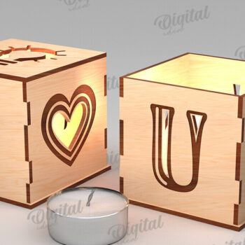 Intra απο ξύλο plywood 3mm-4mm πάχος – Κηροπήγιο Αγίου Βαλεντίνου Δίασταση  20x20 cm INTRAFABR-112098194 - Image 1