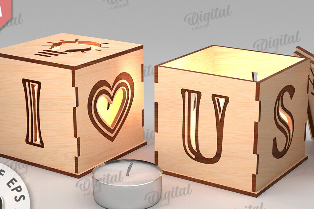 Intra απο ξύλο plywood 3mm-4mm πάχος – Κηροπήγιο Αγίου Βαλεντίνου Δίασταση  20x20 cm INTRAFABR-112098194