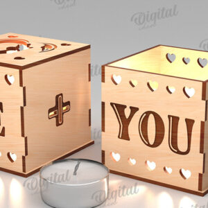 Intra απο ξύλο plywood 3mm-4mm πάχος – Κηροπήγιο Αγίου Βαλεντίνου Δίασταση  20x20 cm INTRAFABR-112098646