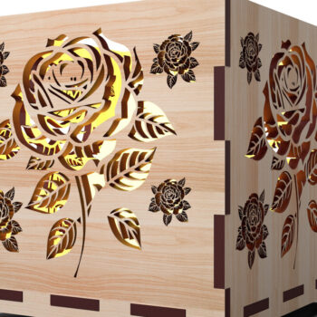 Intra απο ξύλο plywood 3mm-4mm πάχος – Κεριά Ημέρα του Αγίου Βαλεντίνου Κοπή λέιζερ 3 Δίασταση  20x20 cm INTRAFABR-85108666 - Image 2